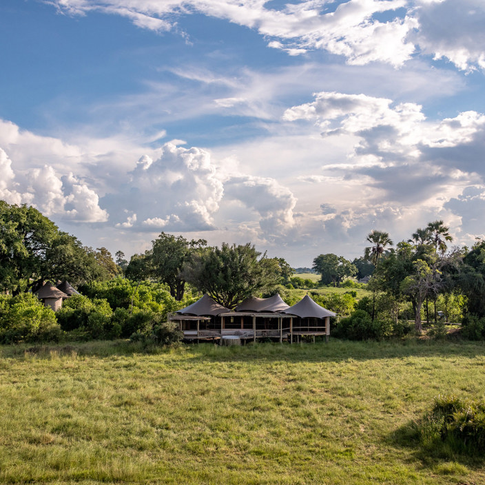 Wilderness Little Mombo Botswana Camp Aerial View