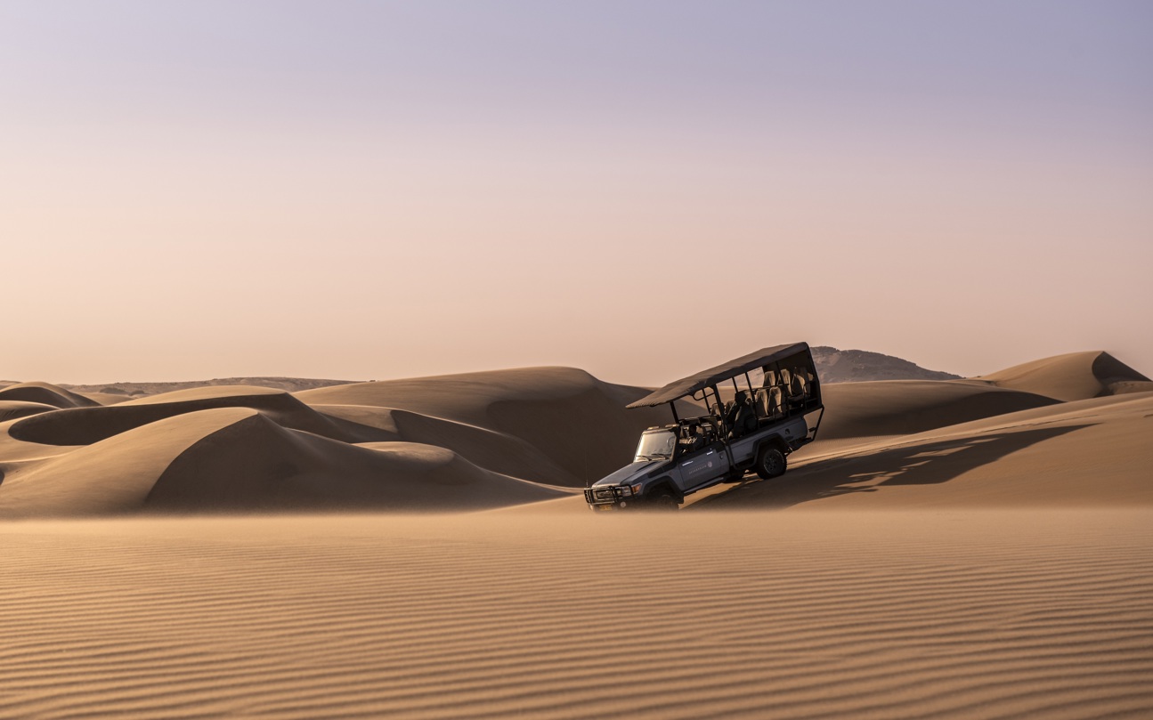 Wilderness game drive vehicles are the perfect way to view the desert in Wilderness Namibia