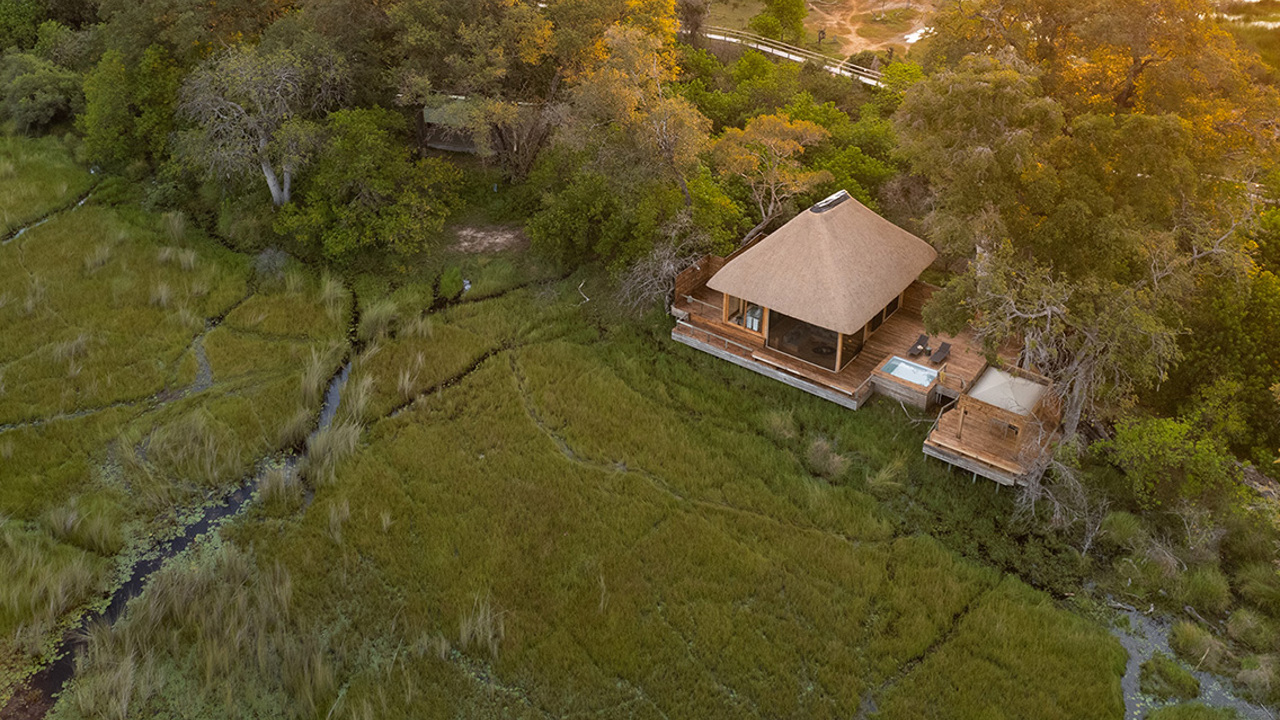 Vumbura Plains Botswana Camp Aerial View