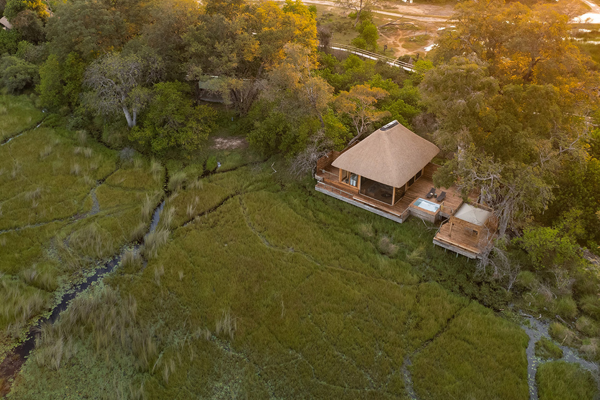 Vumbura Plains Botswana Camp Aerial View
