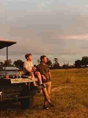 Family game drive Wilderness Chitabe Lediba