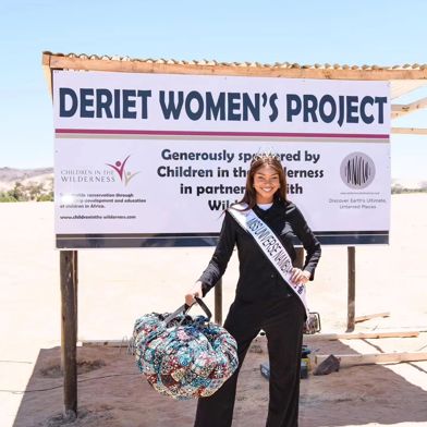 Miss Namibia, Jameela Uiras lending a hand in the Torra community