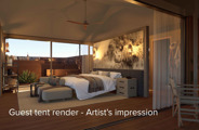 Wilderness Desert Rhino Camp rebuild renders