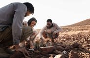 Guided nature walk at Wilderness Desert Rhino Camp
